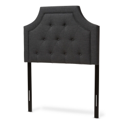 Baxton Studio Mars Modern and Contemporary Dark Grey Fabric Twin Size Headboard